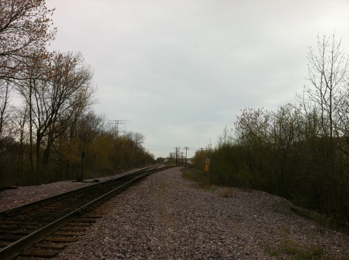 Railroad tracks on Section Five.